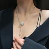 Coreia do Sul pequena cintura colar para mulheres verão luz luxo nicho design prata esterlina opala clavícula corrente 2022 novas mulheres