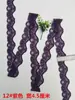 No. 93 Accesorios de Ropa DIY en Borgoña, Café, Gris, Azul Real, Morado, Negro y Blanco Borde de Encaje Elástico, Ancho 5 cm