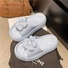 Celebridad de Internet Zapatillas Sweet Flower de Suela Gruesa para Mujer, Zapatillas Antideslizantes para Interiores con Sensación de Caca, Zapatillas para Usar Afuera, Zapatillas de Suela Suave Talla Única