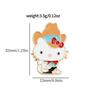 Lindo Adhesivo Metálico de Refrigerador Sanrio Gato Kt Kulomi Adhesivo para Teléfono Móvil Aleación Goteo de Aceite Accesorios DIY Decoración