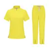 Ropa de Trabajo para Salón de Belleza Más Vendida en AliExpress para Mujeres, Casual de Cuello en V, Conjunto de Dos Piezas para Enfermería de Hospital de Cuidado de Mascotas