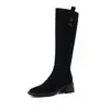 Botas de tacón alto de comercio exterior nuevas Amazon Otoño e Invierno Europeo y Americano Botas de tacón cuadrado Botas de jinete Botas para mujer 4333 adulto