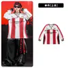 Roupa de Street Dance Infantil Crianças na Moda Hip Hop Meninos Listras Vermelhas e Brancas 03 Conjunto de Roupa de Dança Traje de Performance para Meninas Meninos
