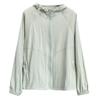 Talla grande Ropa con capucha para protección solar 100.00kg chica gordita Casual Combinable Sudadera ligera 2025 Abrigo de color sólido para mujer 7210