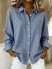 Camisa Plaid Versátil de Manga Longa com Gola Reversível Nova para Mulheres 2026, Europeia e Americana, Roupa Feminina da Moda Tendência para Quatro Estações