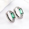 Cratera textura brincos de diamante verde moda temperamento orelha jóias design exclusivo nicho forma charme correspondência simples