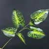 Parede de Planta Artificial Arranjo de Folhas Verdes com Folhas de Monstera, Folhas de Taioba, Pequena Decoração de Bonsai, Decoração de Paisagem Verde, Folhas de Taioba