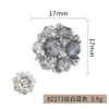 Botão Flor de Contas de Cristal Degradê Base de Liga de Zinco Estilo Costurado à Mão Luxo Leve Roupas Femininas Casaco Qipao Acessórios Decorativos Botões
