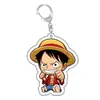 Merchandise de Anime One Piece Chaveiro Pingente Acrílico Luffy Deus Sol Chopper Zoro Ace