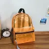 Mochila Transparente de Praia Masculina Fofa Verão Novo Estilo Coreano Simples Casual Pequena Mochila Versátil Mini Bolsa de Gelatina