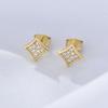 Aretes de Plata de Ley para Mujer Pendientes Europeos y Americanos Alto Sentido Socialita Geométricos Simples Pendientes de Diamante Circonita Alta Calidad Venta al Por Mayor