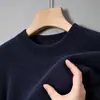 Suéter Masculino Jiaxing Puyuan Gola Alta Meia Outono/Inverno Casual Camada Base Tricô Roupas de Fio Masculinas Dropshipping