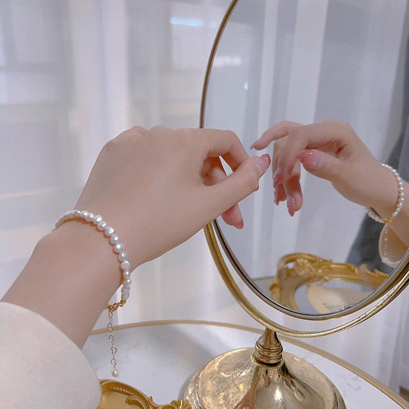 不规则巴洛克珍珠项链女百搭14k注金简约时尚天然淡水珍珠锁骨链