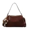 Bolsa Almohada Mate para Mujer Otoño e Invierno Retro Color Maillard Bolso de Mano de Gama Alta Bolso de Hombro Cruzado para Mujer