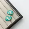 Palacio Retro Elegante Flor Ovalada Esmalte de Goteo Botones de Metal Chaqueta de Punto Decorativa para Mujer
