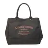 Bolsa de Lona Grossa Estilo Japonês Bolsa Tote para Aula e Trabalho Versátil Artística para Estudantes Grande Capacidade Bolsa de Mão para Mulheres
