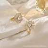 Aretes de Girasol Austriaco, Aretes para Mujer, Joyería Fresca y de Moda Chapada en Oro, Calidad de Precisión Transfronteriza, Circonita de Margarita Pequeña