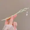Horquilla de Jade Estilo Antiguo, Nueva Horquilla Simple y de Alta Gama Estilo Chino, Accesorio para el Cabello Diario para Niñas con Qipao