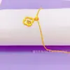 Colar Coração de Trevo de Fornecimento ao Vivo Moda Japonesa e Coreana Nicho Celebridade da Internet Corrente de Clavícula com Conjunto de Pingente Atacado
