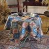 Mantel Jacquard Retro Estilo Americano, Tela Floral Colorida Engrosada, Mantel para Mesa de Comedor y Mesa de Café Estilo Pintura al Óleo, Suministro Directo del Fabricante