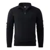Suéter de Punto Trenzado con Media Cremallera para Hombre, Nuevo Otoño e Invierno, Prendas de Punto Juveniles Casuales, Capa Base