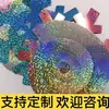 Decoración colgante de espiral de fábrica película de papel láser de doble cara Decoración para fiesta navideña Decoración colgante de PVC escena arcoíris Navidad