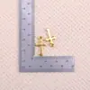 Pingente Cruz Dourada e Prateada Antiga Material Vintage Feito à Mão Acessórios para Joias DIY Pingente de Chaveiro Colar Ornamento