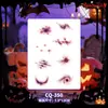 Pegatinas de tatuaje de Halloween con múltiples diseños al por mayor: calabaza, fantasma, araña, calavera, varias cicatrices sangrientas, heridas falsas