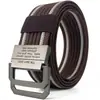 Cinturón de Lona para Hombre Hebilla Automática Casual Versátil Moda Cinturón Forrado Engrosado Nylon Traje de Trabajo Entrenamiento Militar Cinturón de Moda