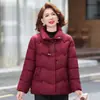 Nueva Chaqueta de Algodón de Invierno para Mujeres de Mediana Edad y Mayores, Cuello Alto, Engrosada, Ropa de Algodón Holgada, Abrigo Cálido para Mamá, Elegante Abrigo de Algodón
