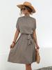Nova Coleção Primavera/Verão 2026 Roupas Femininas Europeias e Americanas Transfronteiriças Site Independente da Amazon Venda Quente Ebay Vestido Estampado de Manga Curta