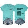 Camiseta Casual de Moda Europeia e Americana para Exportação Transfronteiriça com Estampa na Frente e nas Costas para a Pessoa Camiseta Simples de Manga Curta com Gola Redonda Feminina