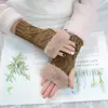 Yifan outono e inverno decoração externa quente moda coreana lã boca mangas falsas duas mangas de diamante cobertura de braço de malha feminina