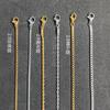 Acero de Titanio Casual Dorado Cadena Suelta Cadena de Perlas de Colores Cadena Caja Cadena Retorcida Más Cadena de Extensión Joyería Versátil que Conserva el Color Simple