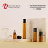 Frasco de perfume de teste com mancha de veia prateada 1-10ml frasco de conta-gotas de massagem marrom escuro frasco de conta-gotas verde-azulado