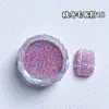 Tendência Outono e Inverno Nail Art Lã Tricotada Rosa Retrô Versátil Xadrez Tridimensional Decoração de Unhas com Glitter
