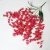 Flor Artificial Oncidium de 5 Ramas Decoración de Mesa para Sala de Estar Adornos Arreglo Floral Ramo de Flores Artificiales Pequeño Fresco Flor de Seda Al por Mayor