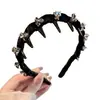 Tiara Coroa Alta de Strass Borboleta para Mulheres, Nova Faixa de Cabelo Ondulada Moderna Antiderrapante para Lavar o Rosto