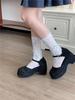 Calcetines de mujer estilo coreano con lazo y encaje apilables para primavera y verano