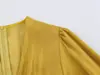 Vestido de verano para mujer de longitud media con cuello en V y cinturón, manga larga, estilo europeo y americano 2026 11158