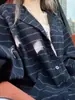 Outono e Inverno Novo Casual Coreano Streetwear Versátil Café Laranja Solta Com Capuz Manga Longa Listrada Jaqueta Hoodie Feminina