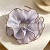 Elástico elegante para el cabello de alta elasticidad para mujer, scrunchie de malla a cuadros, multicapa. Stock al por mayor para vendedores ambulantes