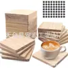 Transfronterizo En Stock Marrón 10cm Redondas Posavasos de Madera DIY Color Madera Natural Manteles para Café Cuadradas Almohadillas Aislantes de Calor para Juegos de Té