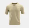 Venta Caliente Transfronteriza de Amazon 2025 Verano Nueva Camiseta Casual para Hombre Cuello en V Moda Ajustada Tops de Manga Corta para Hombre