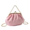 Nuevo Bolso Pequeño de Color Sólido Hada Vintage 2023 Bolso Blanco Portátil de Perlas Bolso Cruzado Sencillo Inspirado en Malla de Gasa para Mujer
