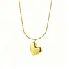 Collar de Acero Inoxidable con Corazón de Nácar Estilo Simple de Lujo Ligero Estilo ins Collar de Corazón Versátil para Mujer Gargantilla con Pedrería