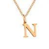 Nuevo Collar de Acero Inoxidable de 26 Letras de Amazon, Cadena para Clavícula Moderna y Versátil, Collar para Pareja con Apellido en Stock