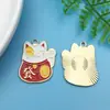 Año Nuevo 2024 20 gato de la suerte con aceite rojo que gotea seguro feliz colgante joyería DIY materiales de accesorios con cuentas