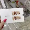 Uñas Portátiles Puras Hechas a Mano Nai Zi Estilo Primavera/Verano Flor Estrella de Cacao en Relieve 3D Pura Vibración de Deseo Estilo Europeo y Americano B376
