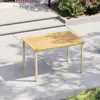 Mesas y Sillas de Exterior para Patio, Balcón, Madera Plástica para Exteriores Mesas y Sillas, Terraza de Cafetería Restaurante, Mesas y Sillas Impermeables de Ocio para Exteriores